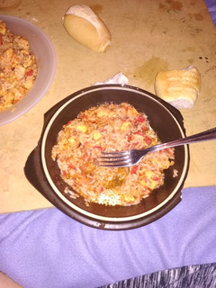 Una foto de Guiso de arroz con pollo