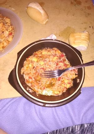 Una foto de Guiso de arroz con pollo