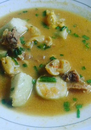 Foto resep Lontong kikil surabaya