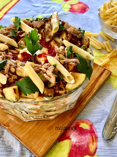A picture of Pasta Salad with Penne, Zucchini & Tuna with Yogurt Sauce.