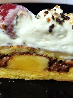 Una foto de Tostada francesa de plátano y chocolate