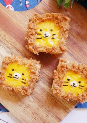 好療癒「小獅子肉鬆吐司」簡單零技巧！！ 的食譜成品照片