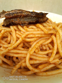 A picture of Nigerian Curry Jollof Pasta.