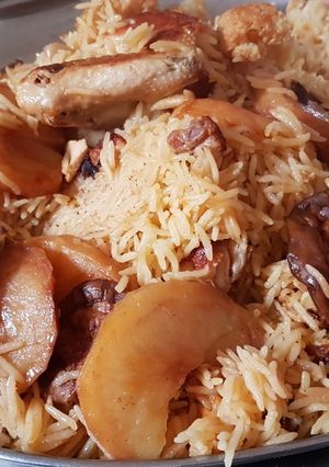 صورة لوصفة مقلوبة الدجاج