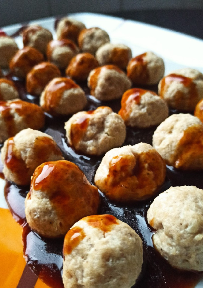 Una foto de Albóndigas de pollo con toque japonés en Thermomix