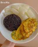 Cơm lứt + Trứng đúc thịt eatclean