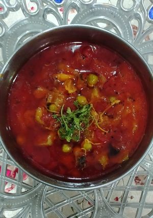 तरी वाली मटर टमाटर की सब्जी (Tari wali matar tamatar ki sabzi recipe in Hindi) रेसिपी मुख्य फोटो