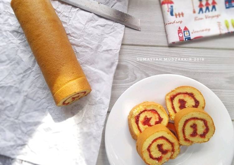 Bolu gulung ekonomis ala chiffon cake