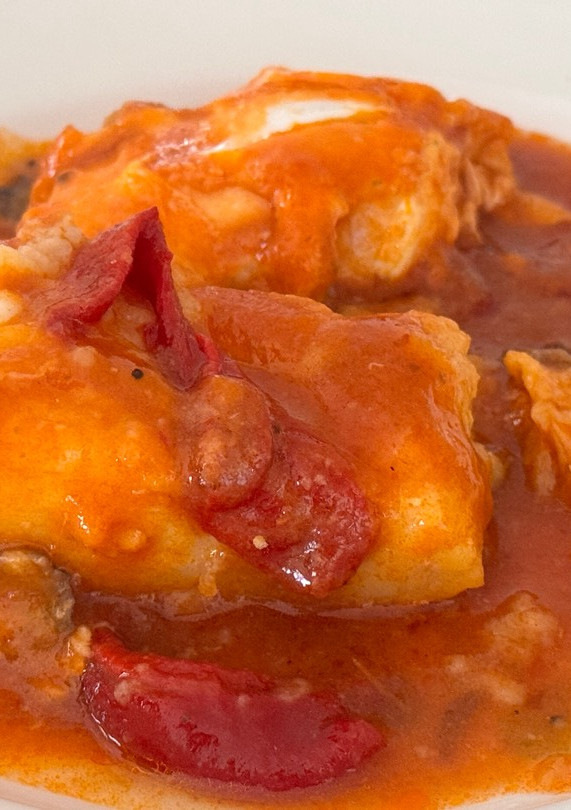Una foto de Bacalao a la vizcaína