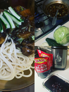 A picture of Jajangmyeon - Black Bean Pasta My Versión.