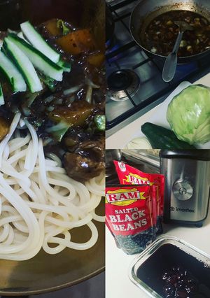 A picture of Jajangmyeon - Black Bean Pasta My Versión.