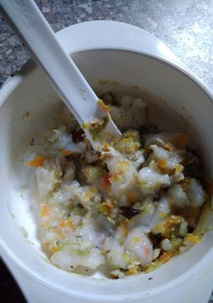 Foto resep Bubur tim belut + sayuran Mpasi 9bulan