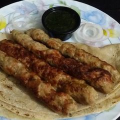 A picture of Chicken malai kabab. bbq style.