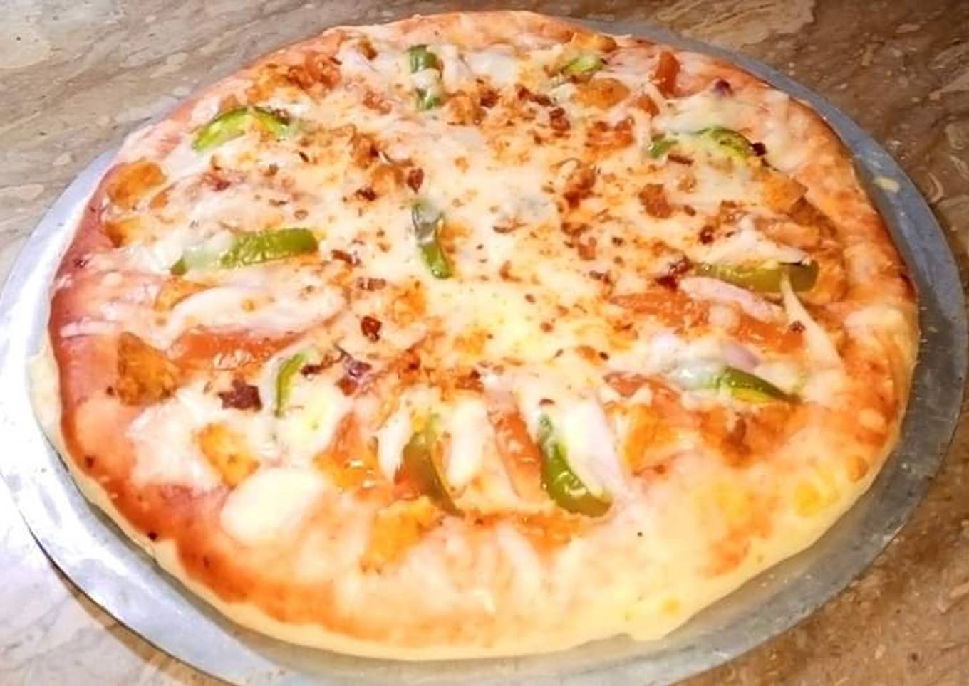 Simple Way to Make Ultimate Chicken BBQ Pizza🍕🍕🍕