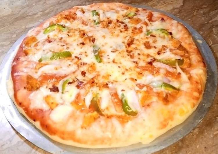 Simple Way to Make Quick Chicken BBQ Pizza🍕🍕🍕