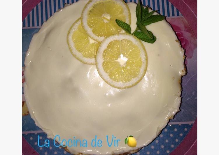 Tarta de limón y galleta