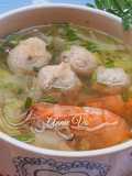Canh bắp cải nấu tôm thịt viên