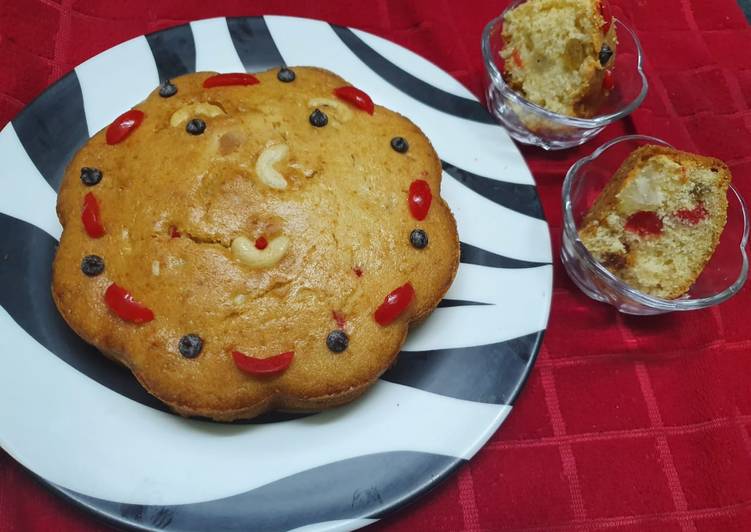 Simple Way to Make Perfect Christmas Dry Fruits Vanilla Cake