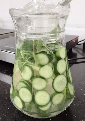 Hình của món Detox Cam + Dưa chuột+ Bạc hà.