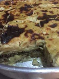 صورة لوصفة مكرونة بالقشطة والجبنة