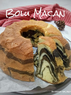Foto resep Bolu Macan AKA Marmer Cake Vanila Coklat