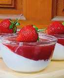 Strawberries yogurt panna cotta 🍓