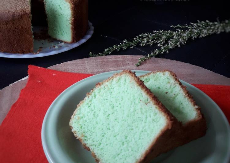 Resep masakan Chiffon Pandan Tepung Beras | Resep Membuat Chiffon Pandan Tepung Beras Yang Sempurna