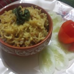 A picture of Matki pulav.