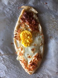 A picture of Egg cheese pita.