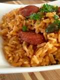 Arroz Guisado con Chorizos Parrilleros Argentinos