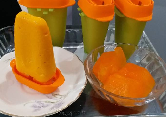 Mango Popsicles and Lemon cum Orange Flavoured Glucon-The Cubes