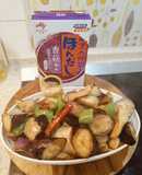 (烹大師香菇風味) 素炒三杯時蔬-杏鮑菇,茄子,青椒