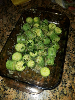 A picture of Courgette herb salad.