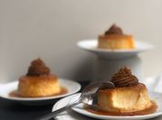 A picture of cream cheese flan