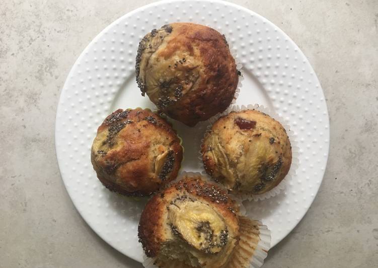 Banana and medjool date muffins