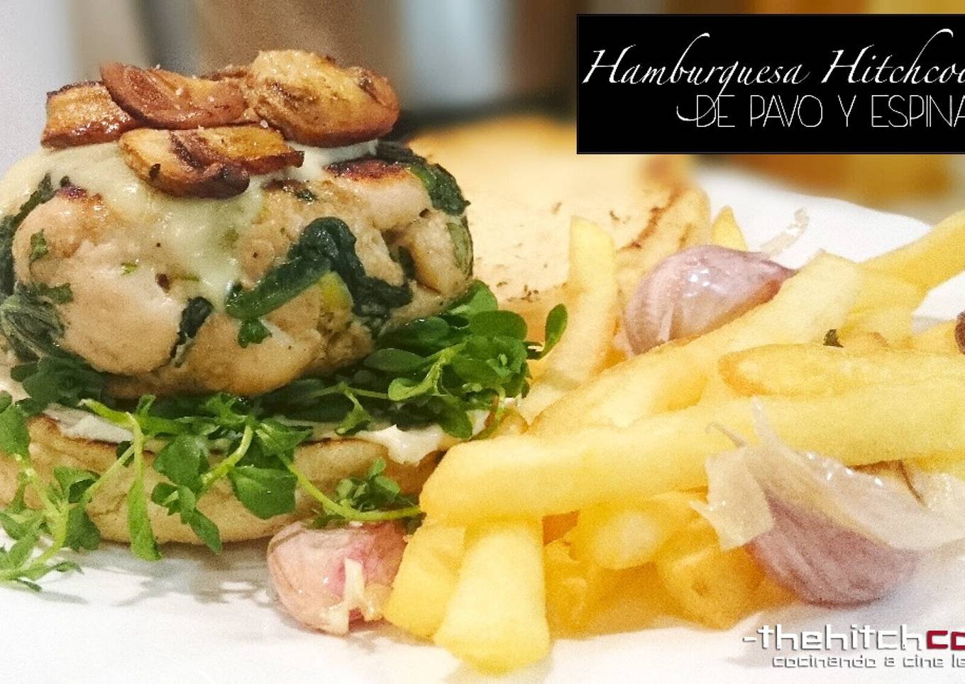 Hamburguesa Hitchcoock de pavo y espinacas
