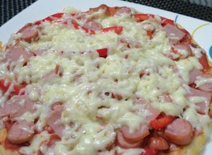Una foto de Pizza sin harina saludable.🍕