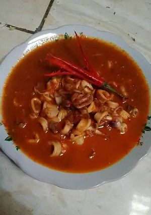 Foto resep Cumi Sambal Merah Simple