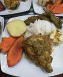 Pachamanca de pollo en olla a presión