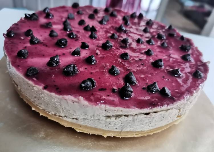 Bagaimana Membuat Cheesecake cappucino blueberry, Bikin Ngiler