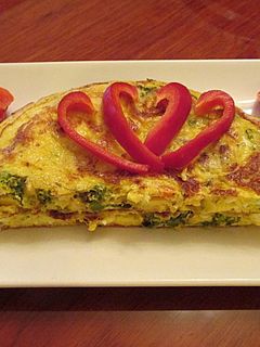 Una foto de Tortilla de brócoli y queso fresco 0%