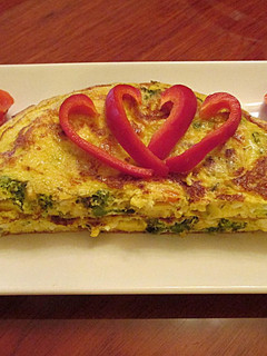 Una foto de Tortilla de brócoli y queso fresco 0%