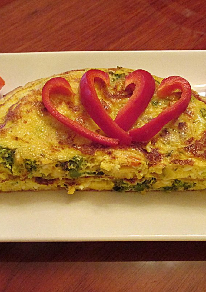 Una foto de Tortilla de brócoli y queso fresco 0%