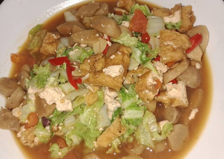 Oseng sayur baso tahu