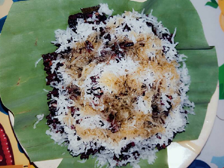 Resep Pulut/ketan hitam urap kelapa manis..by lely Anti Gagal