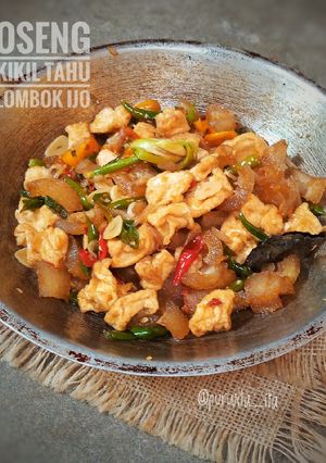Foto resep Oseng kikil tahu lombok ijo