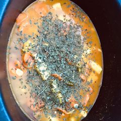 A picture of Slowed cooked Chana Daal with carrots and potatoes.