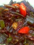 Blalo bunga bawang merah tumis ikan asin