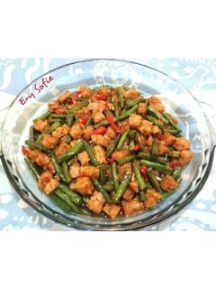 Foto resep Tumis Tempe + Kacang Panjang