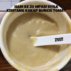 A picture of Mpasi 6m 4* kentang kakap buncis tomat.